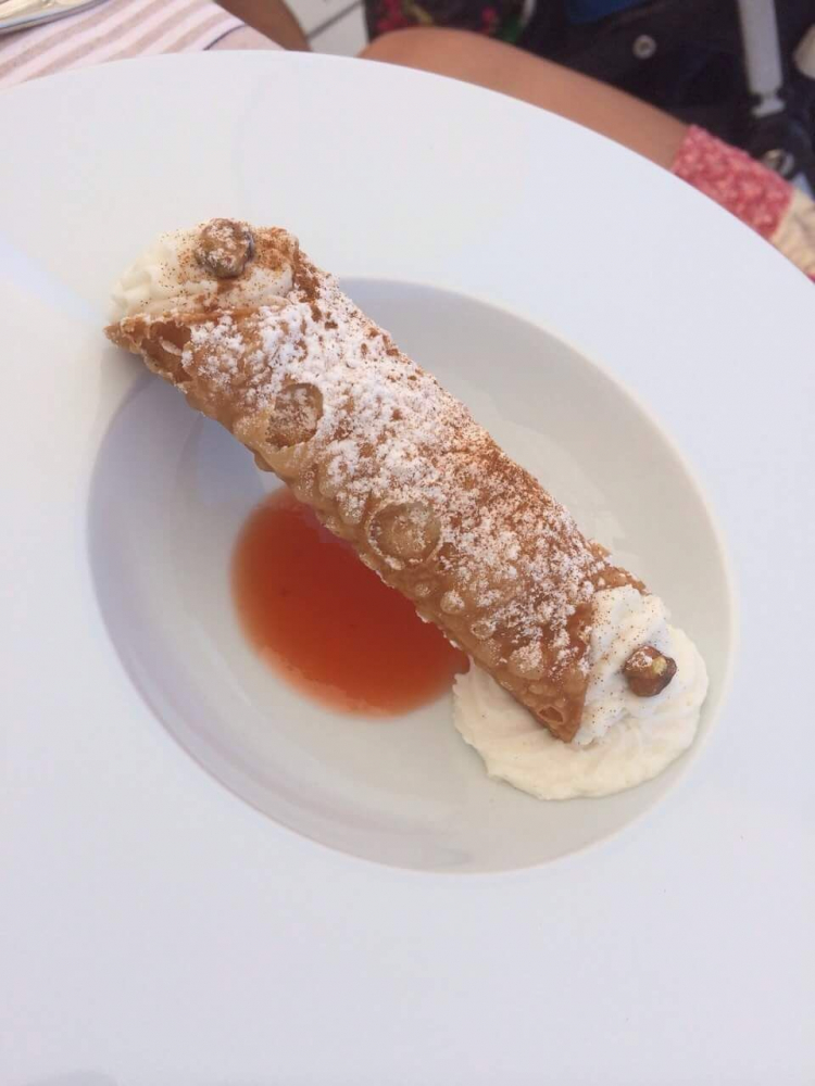 The cannolo at the end
