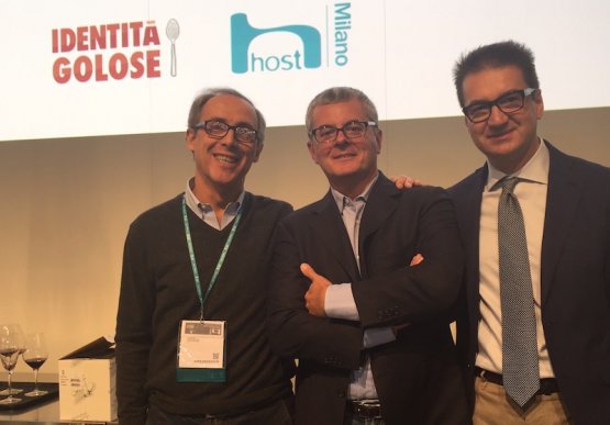 Alessandro Guidi of Caraiba, Fabio Giavedoni of Slow Food and Claudio Toccane of Winterhalter, this morning’s protagonists talking about: “The choice, service and cleaning of wine glasses”