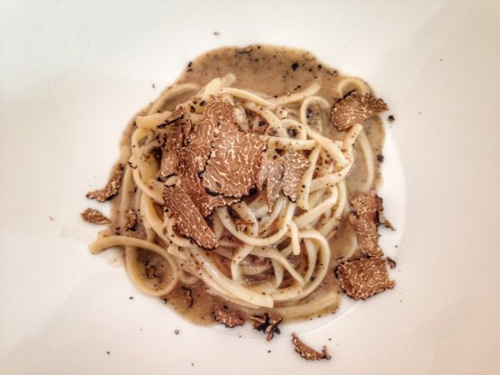 Andrea Ali’s tagliolini with black truffle found in some woods on the Hyblaean Mountains
