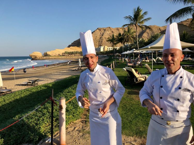 Marco De Vincentis with Antonio Aquila, chef at Italian restaurant Capri
