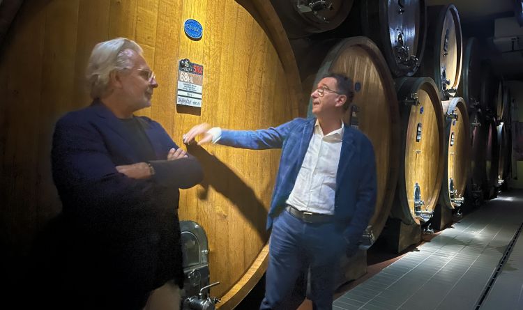 Luca Sartori in cantina insieme al direttore di Collis Veneto Wine Group Christian Scrinzi

