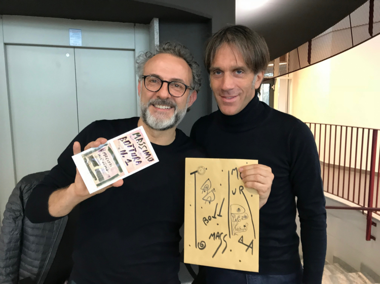 Massimo Bottura and Davide Oldani at Olmo in Co