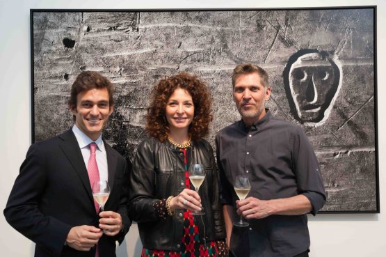 Riccardo Caliceti, Senior Brand Manager at Ruinart, Francesca Terragni, Marketing and Communication Director at Champagne, Wine & Spirits Moet Hennessy and Erwin Olaf

