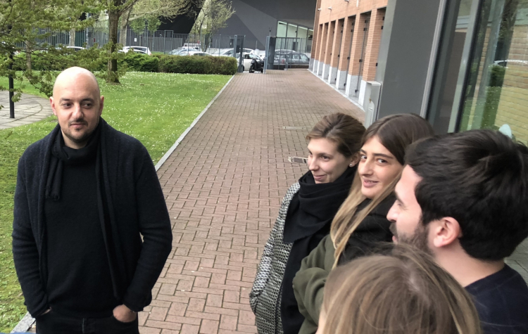 Beppe Palmieri nella pausa della lezione tenuta il