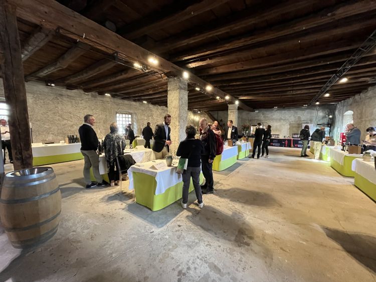 La sala espositiva di Summa a Magrè in provincia di Bolzano