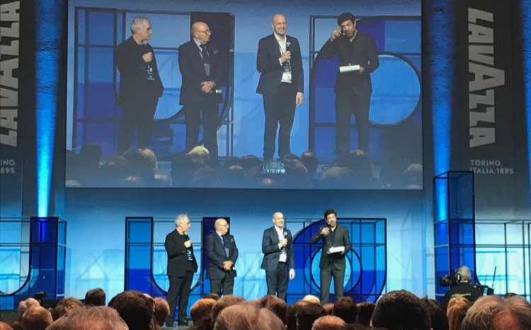 Ferran Adrià, Dante Ferretti, Federico Zanasi e Pierfrancesco Favino, che ha condotto la presentazione
