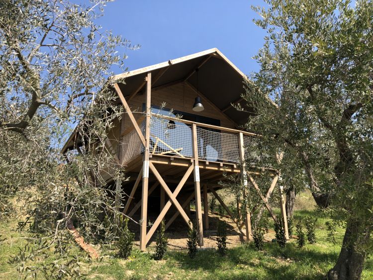 Una delle "tende" luxury del Glamping Cirelli. Costo per lodge a partire da €250,00
