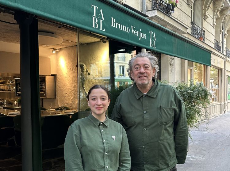 Bruno Verjus e Agnese Morandi davanti all'ingr