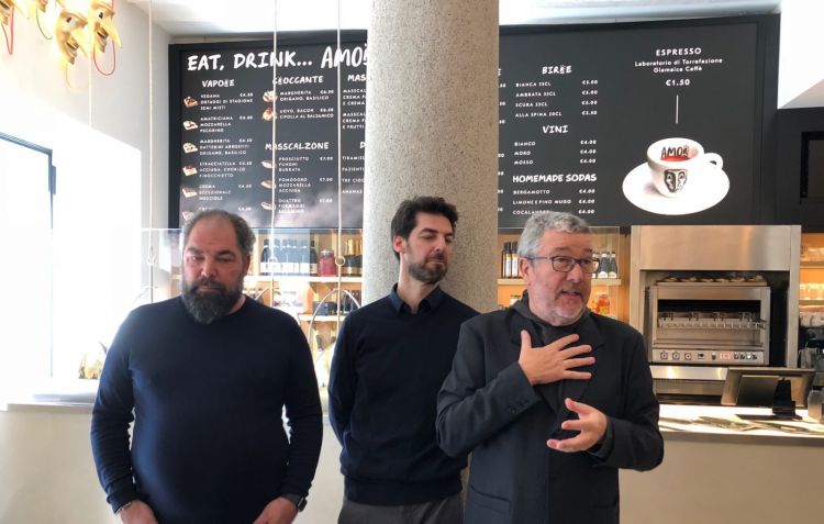 Raffaele e Massimiliano Alajmo e Philippe Starck
