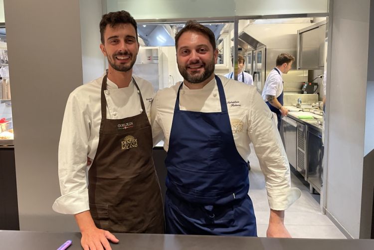 Salvatore Sodano, a destra, con il resident chef di Identità Golose Milano, Edoardo Traverso
