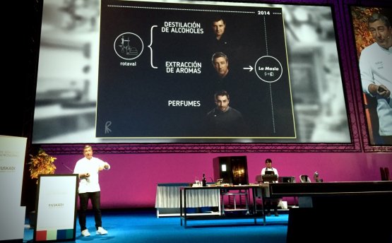 Joan Roca during his lesson at Gastronomika 2015. 