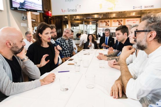 Some of the participants in the round table titled