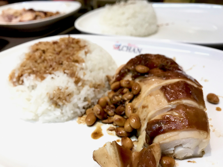 Soya sauce chicken with rice
