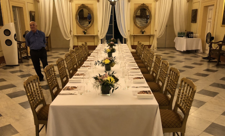 The table set at Verdala Palace
