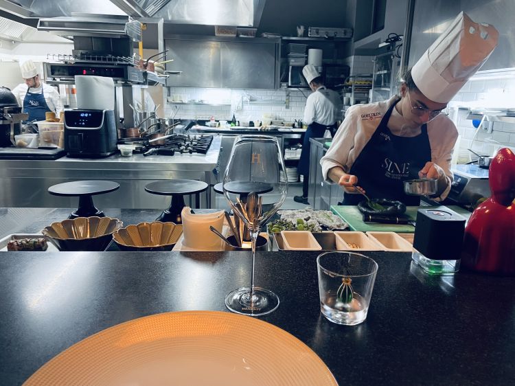 Vista dallo chef's table
