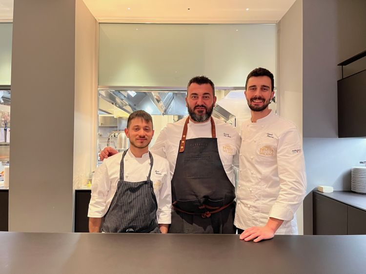 Luca Carucci, Davide Del Duca ed Edoardo Traverso