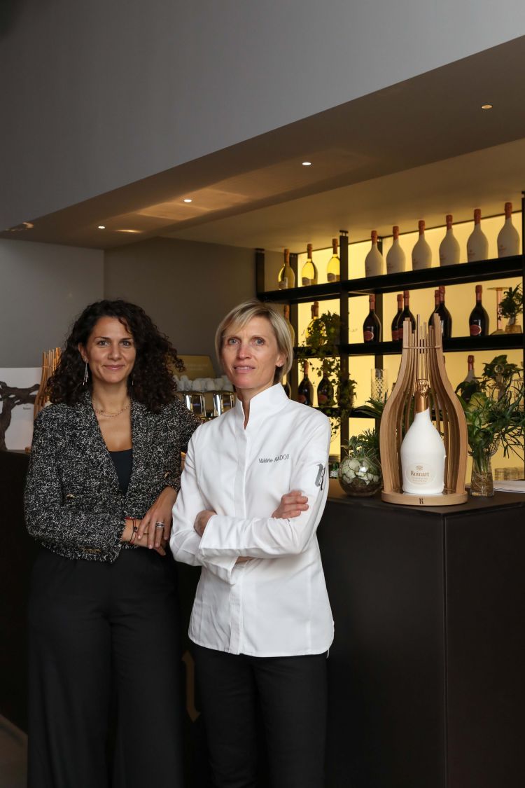 La brand manager di Ruinart Silvia Rossetto e Valérie Radou, Chef di Maison Ruinart 
