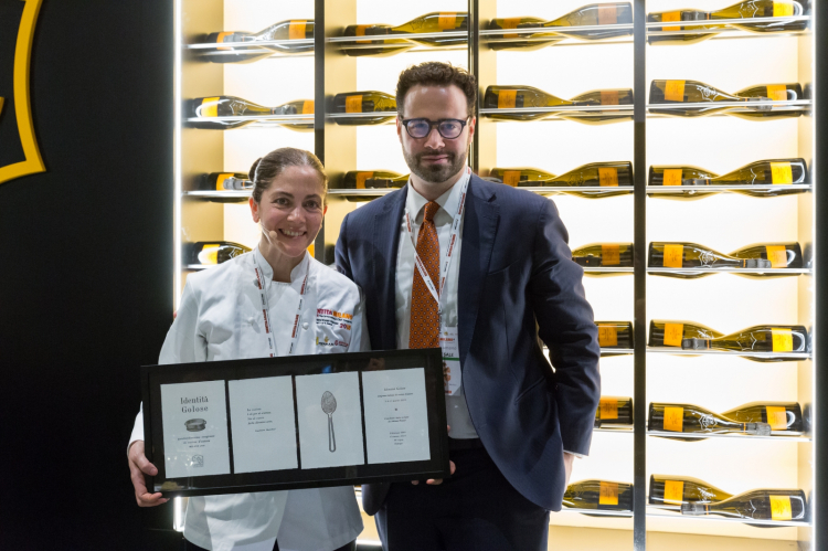 Rosanna Marziale con Carlo Boschi, senior brand manager Veuve Clicquot
