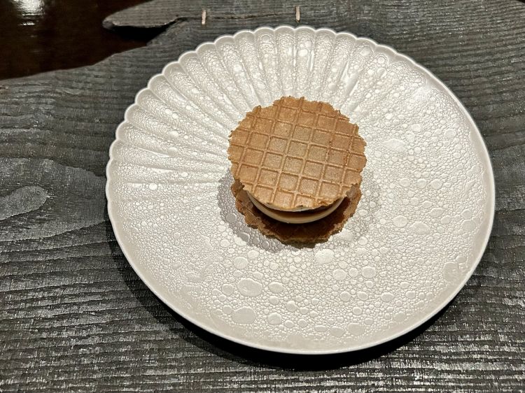 Coffee foie waffle
