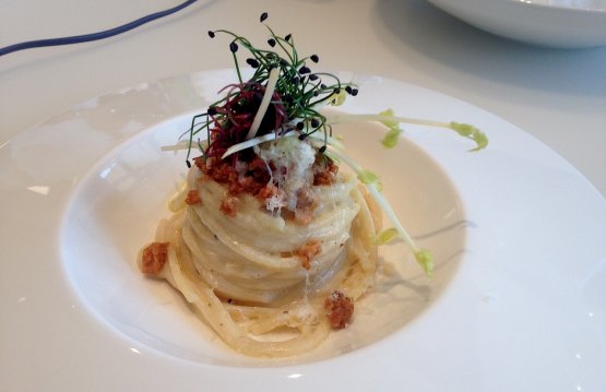 Lo Spaghetto cacio, pepe e ricci di mare di Robert