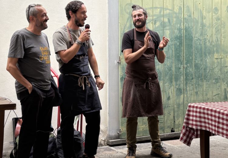 Carlo Catani con Marco Ambrosino (Sustanza a Napoli) e Juri Chiotti (Reis a Busca - Cuneo)
