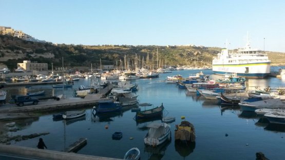 The little port of Gozo, a beautiful island 4 km north-west of Malta, 30K inhabitants 