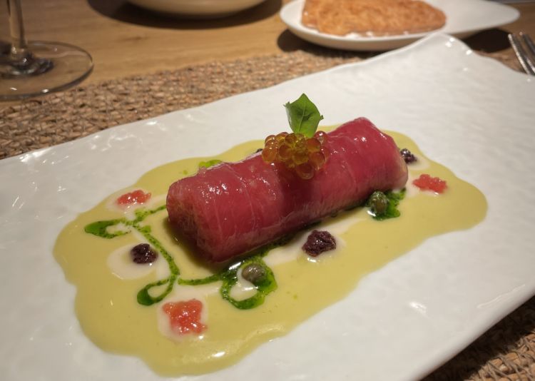 Bluefin tuna cannellone with Mediterranean flavours
