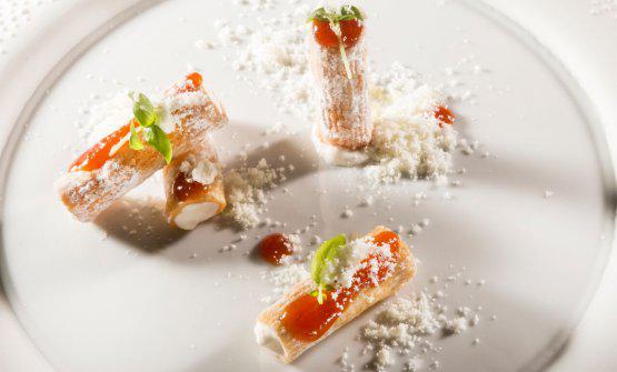 Il dessert non-dessert: Rigatoni pomodoro e mozzarella (foto Brambilla/Serrani)