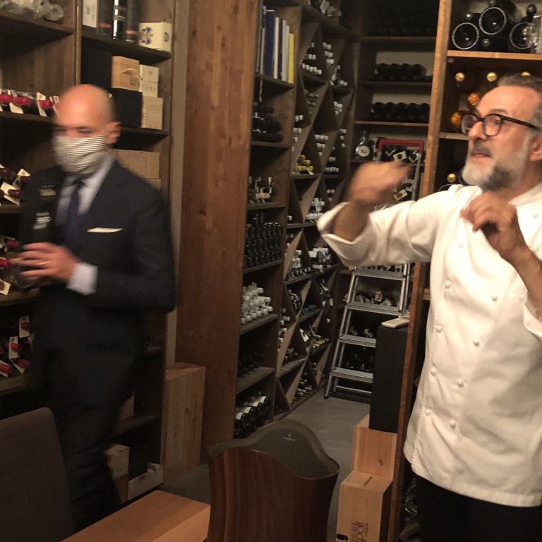 Beppe Palmieri and Massimo Bottura, in September their professional liaison will celebrate its 20th anniversary 
