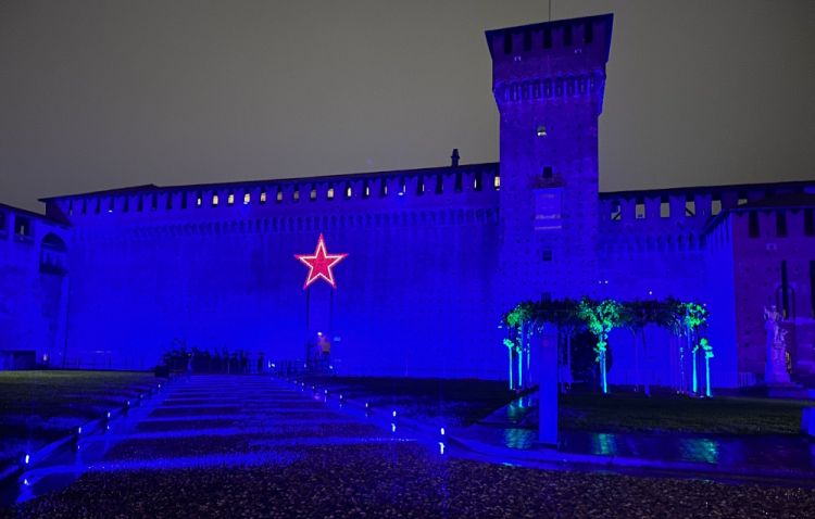Il Castello Sforzesco ha fornito una scenografia unica alla serata di gala