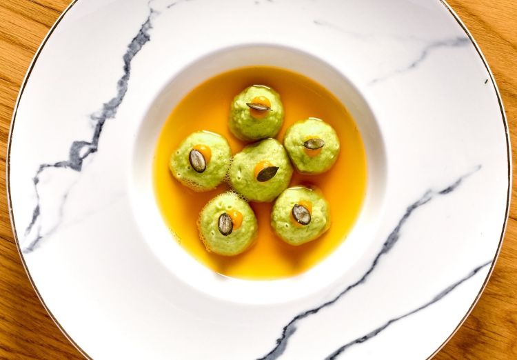 Uno dei piatti del ristorante Impronta d'Acqua