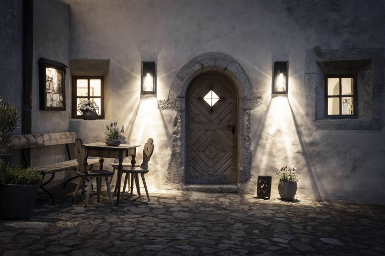 L'ingresso principale dell'Ansitz Steibock