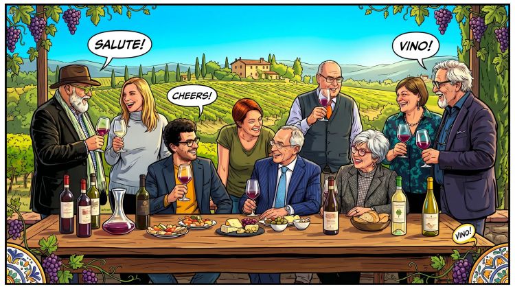 Una simpatica vignetta raggruppa i giornalisti di 