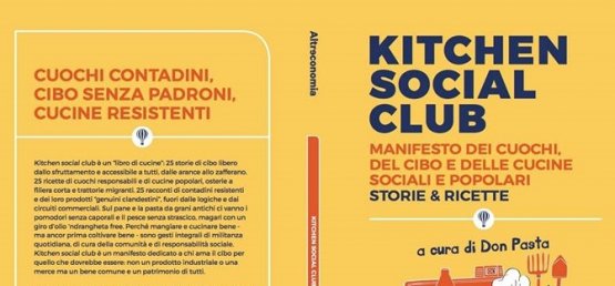 Un dettaglio della copertina di "Kitchen Social Club", edito da Altreconomia (128 pagg., €12.50)
