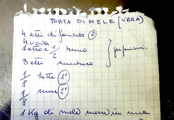 Un dettaglio della ricetta della Torta di mele (ve