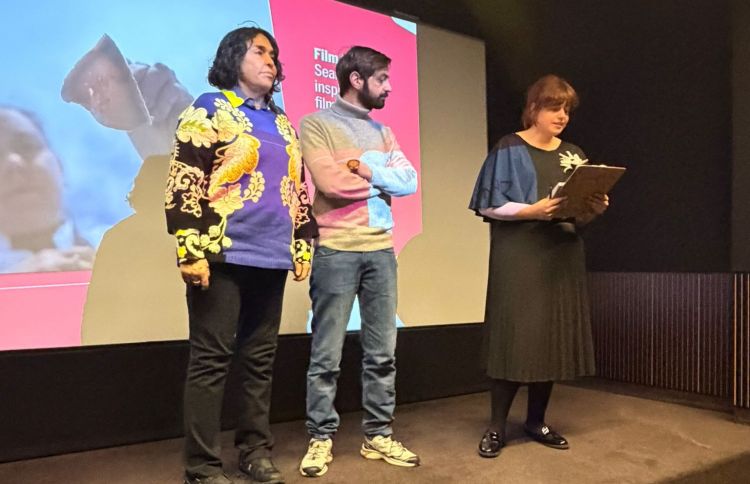 Paola Valeria Jovinelli e Giuseppe Carrieri alla proiezione de La Quinta Stagione al Millennium Docs Against Gravity di Varsavia