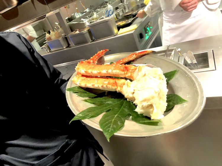King crab from Alaska, perhaps the signature ingredient at Langosteria
