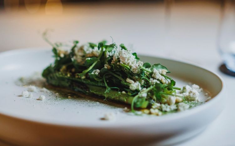 Lattuga alla griglia
Con glassa agrodolce allo zenzero, olio di lattuga e riso soffiato
