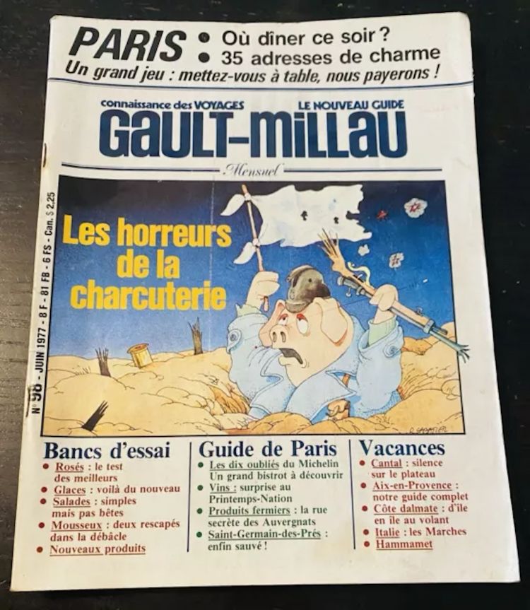 La copertina di un magazine Gault-Milleau del 1977