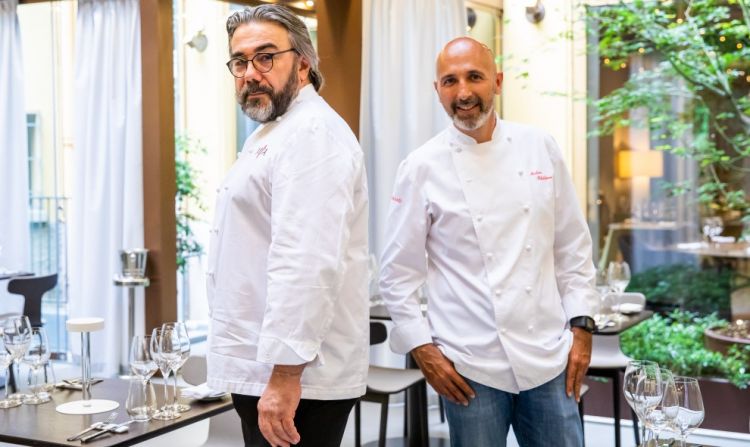 Phiippe Léveillé e il responsabile della cucina di Identità Golose Milano, Andrea Ribaldone