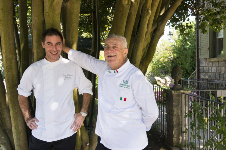 Ernesto con papà Alfonso Iaccarino (foto S. Scatà)
