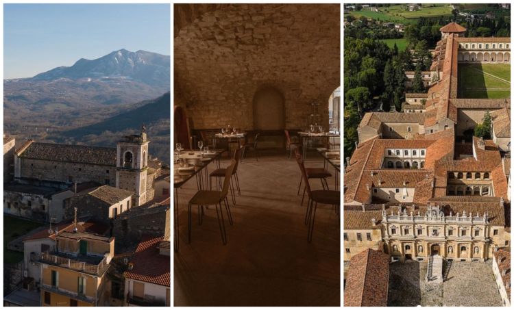Tre magnifiche destinazioni dell'Entroterra campano in cui avranno luogo le tre cene esclusive dell'edizione 2024: il Castello di Taurasi, la Certosa di Padula e il Castello di Rocca Cilento