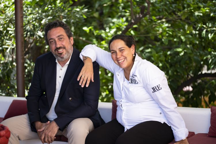 Luca Caruso, direttore di sala e sommelier, e Martina Caruso