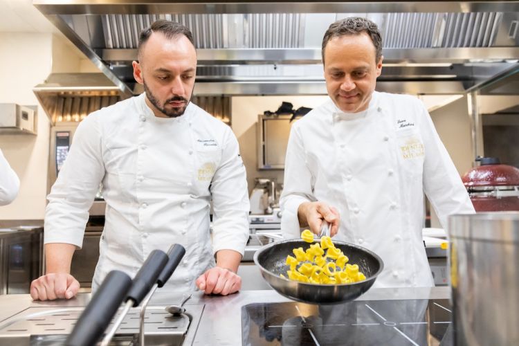 Marchini con Alessandro Rinaldi, chef di Identità Golose Milano
