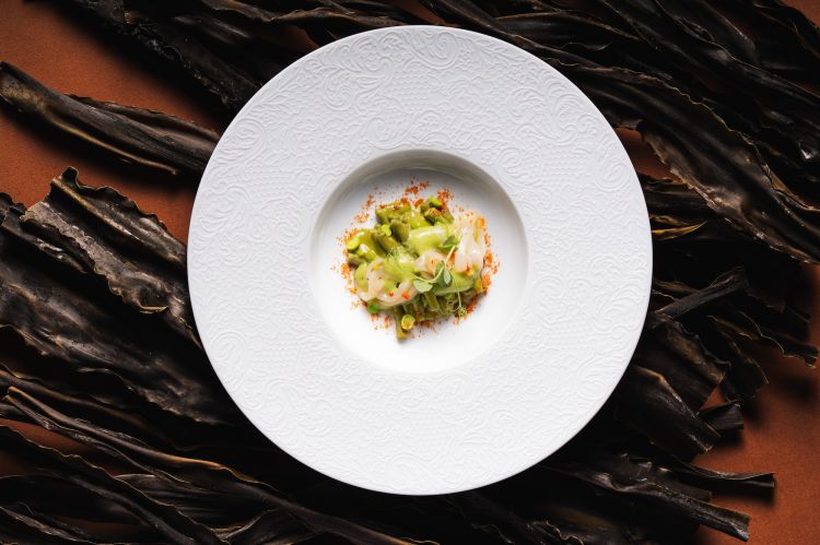 Maccheroncini di semola, seppia e piselli
