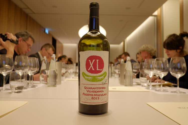 A bottle of XL Quarantesima Vendemmia 2013: it’s 100% Cabernet. They made 300 numbered bottles
