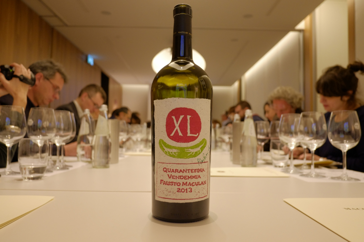 A bottle of XL Quarantesima Vendemmia 2013: it’s 100% Cabernet. They made 300 numbered bottles
