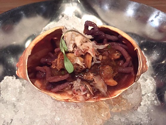 Crab as interpreted by Mitsuharu Tsumura of Maido in Lima