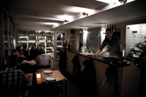 L'interno di Manfred's, locale più intimo e informale dello chef italo-danese
