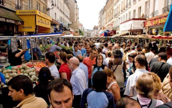 The marché d'Aligre one of the liveliest and most colourful markets in the French capital